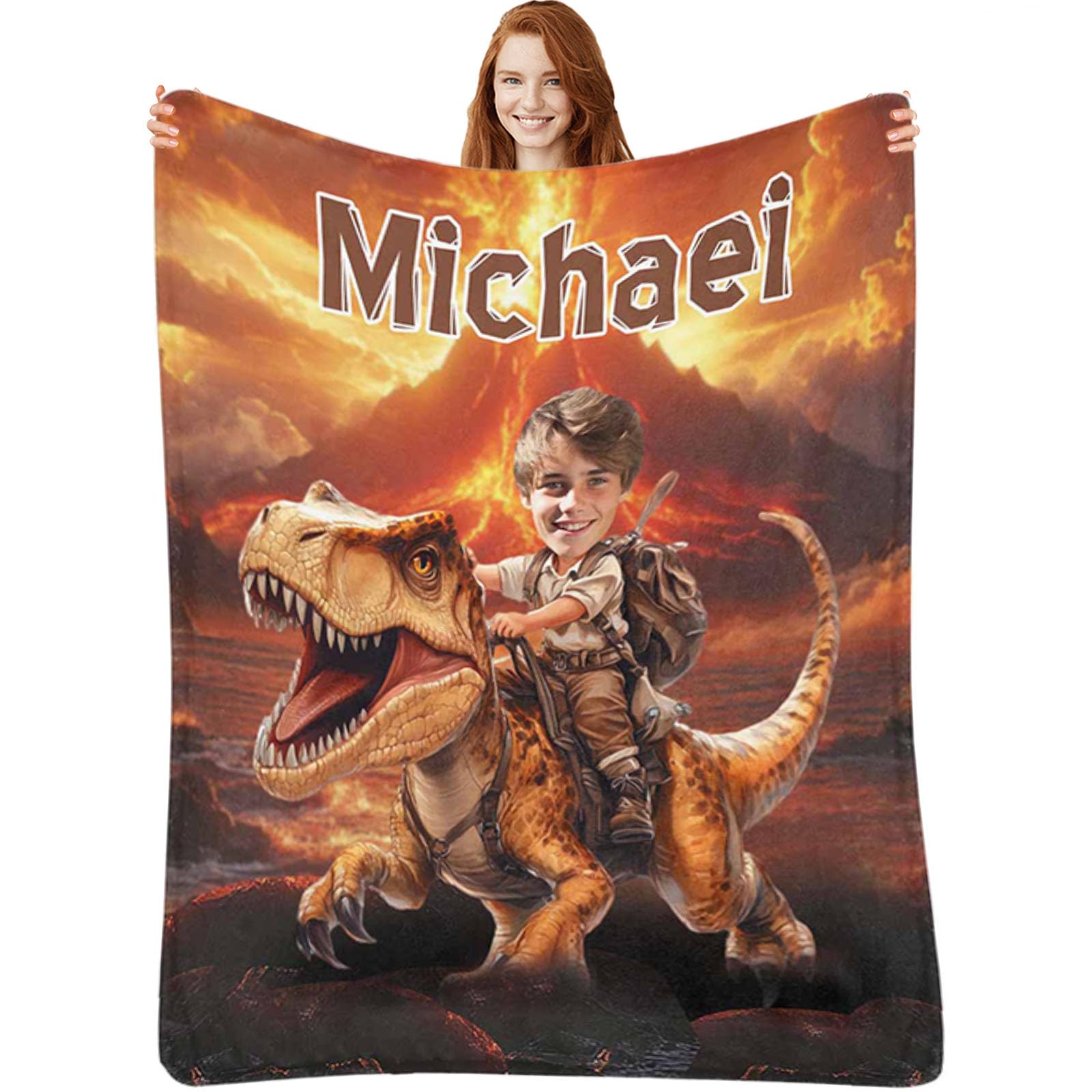 Custom Dinosaur Blanket For Boys Custom Dinosaur Blanket