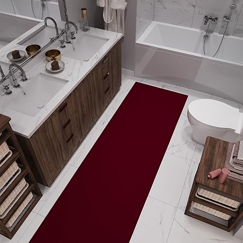 Miniatura 95 de Sweet Home Stores Alfombra lavable antideslizante con parte trasera de goma para cocina, pasillos, baño, entrada, dormitorio, 2 pies 3 pulgadas x 3