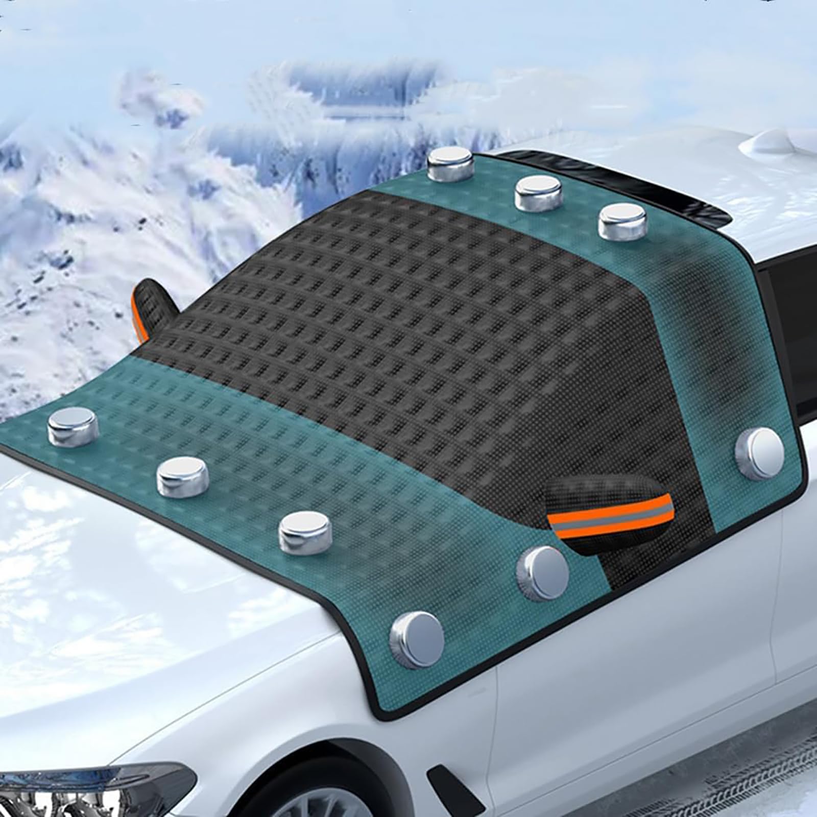 Pokrowiec na przednią szybę samochodu do Mitsubishi ASX/Eclipse/Lancer/Outlander, ochraniacz przedniej szyby, składany, magnetyczny, na każdą pogodę, kurz, wodę, śnieg, lód, mróz, czarny