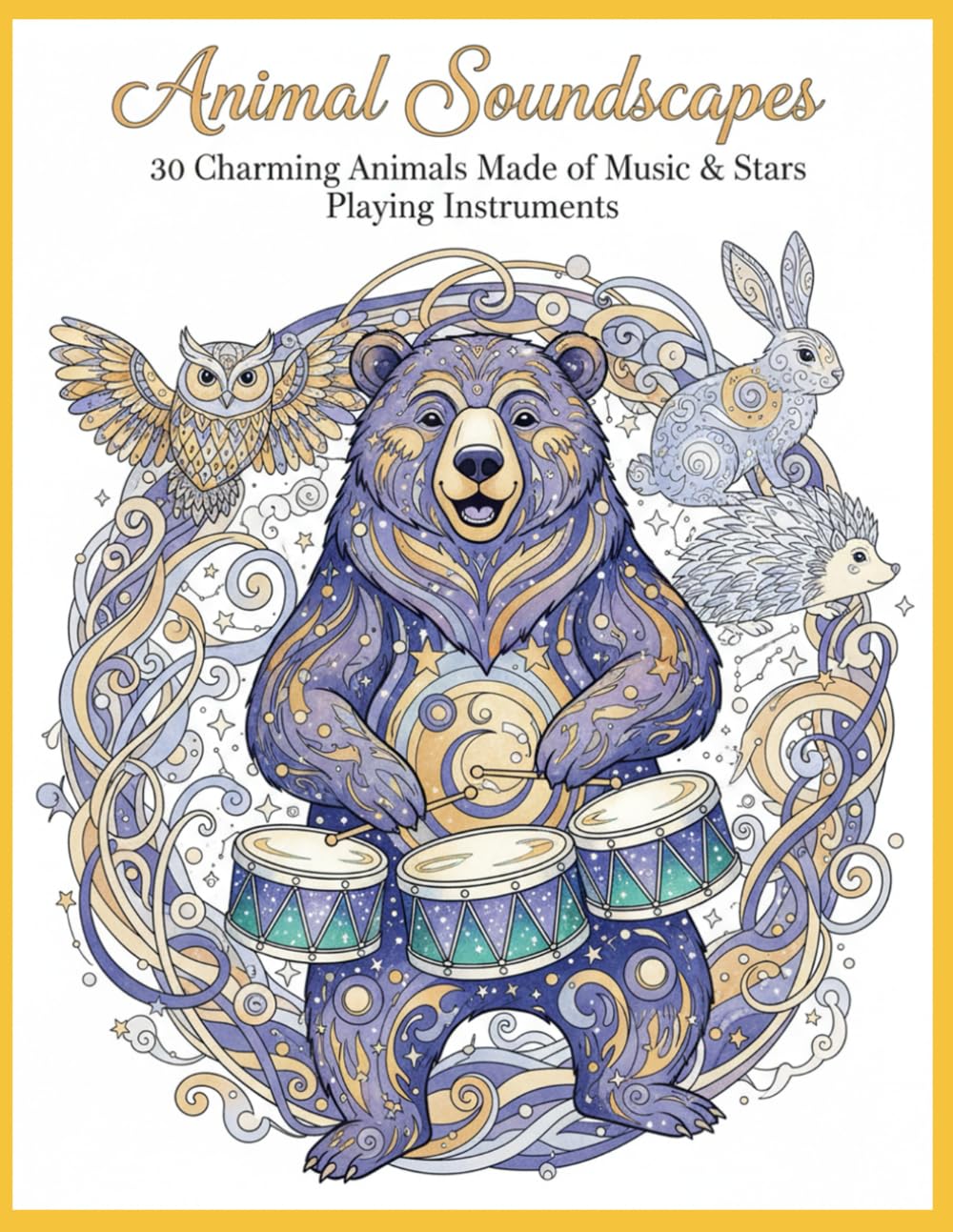 Animal Soundscapes: 30 Charming Animals Made of Music & Stars Playing Instruments
