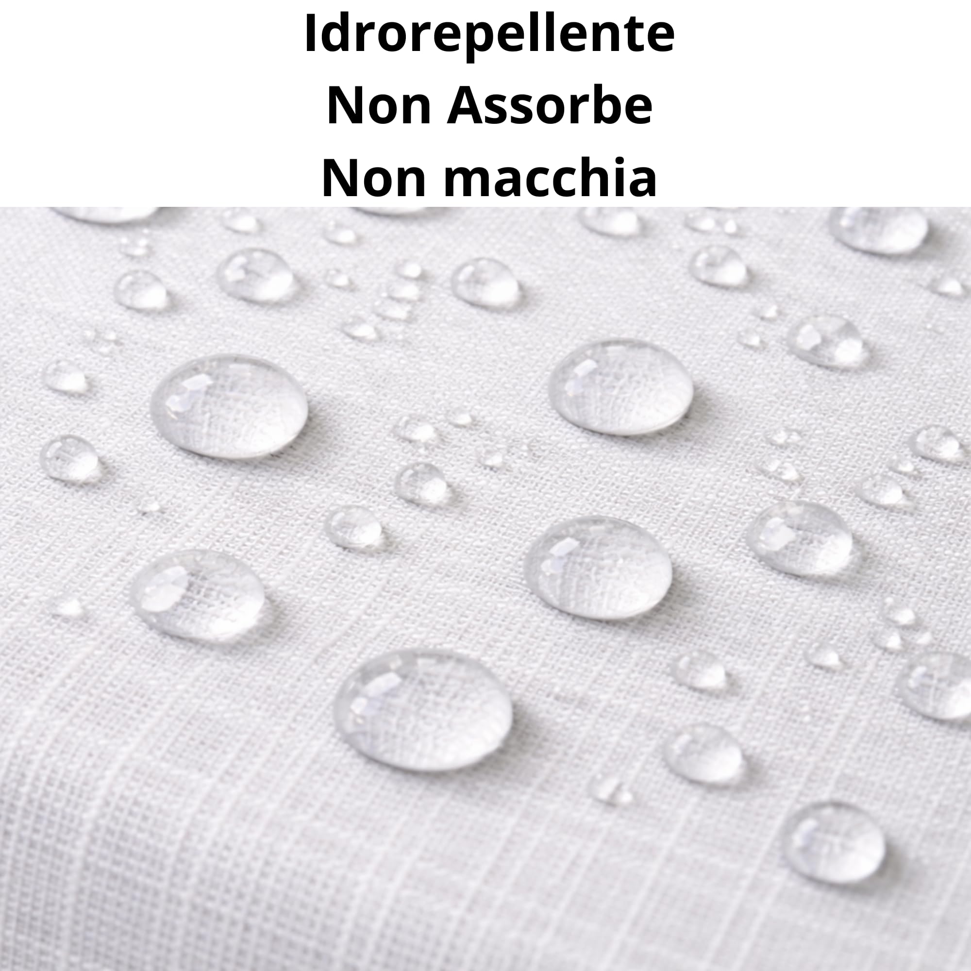 Linen - Mantel antimanchas e impermeable, práctico y elegante, 100% poliéster con acabado efecto lino, varios colores y tamaños, color blanco, 140 x 300 cm