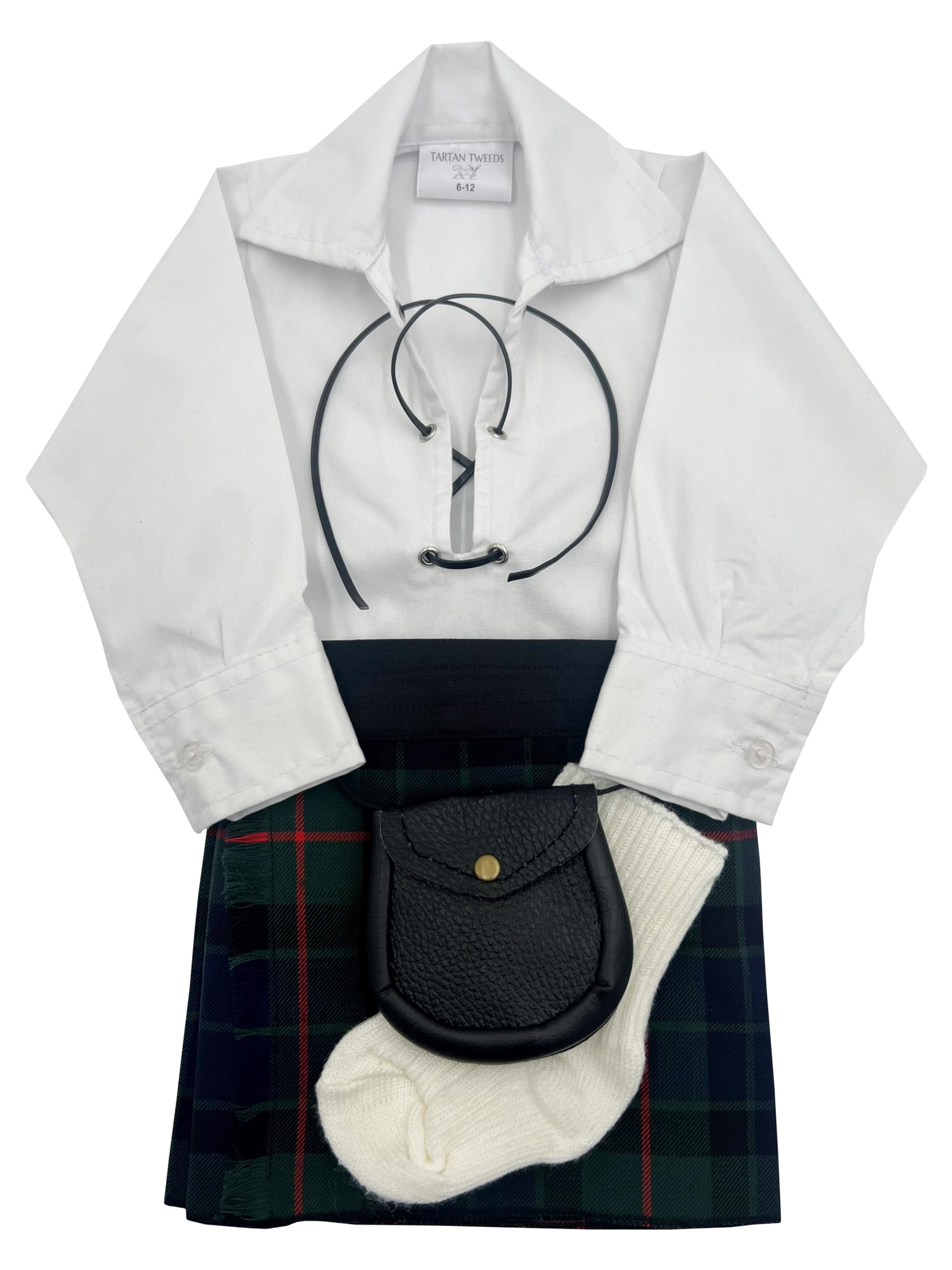 Tartan Tweeds Unisex Infant Gunn Baby Kilt Outfit, Adjustable Waistband, Shirt, Hose, Sporran, (, 0-6 Months)