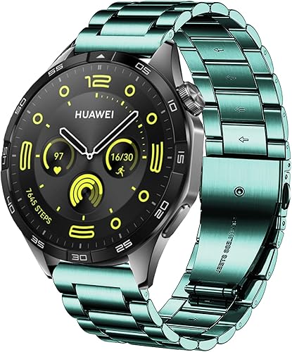 Vista 20 de Correas compatibles con Samsung Galaxy Watch de 1.81 pulgadas / Galaxy 3 de 1.772 pulgadas, correa de repuesto de metal de acero inoxidable para Azul