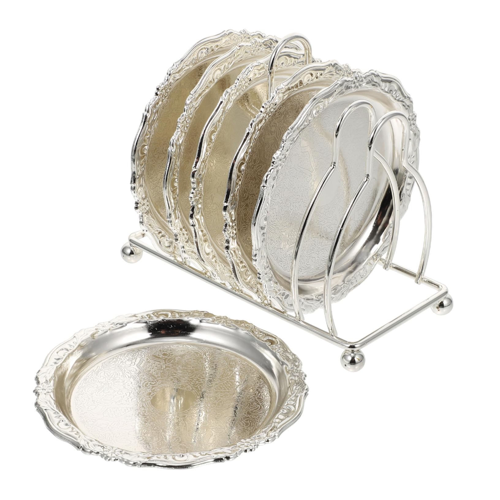 Sous-verres métal gravé argenté Homoyoyo pour sublimer vos apéritifs au salon