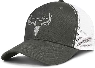 LHSPOSIFD Unisex Man Bowtech-Logo-Deer-White-Bow-Tech-Baseball Hat Hipster Adjustable Mesh Flat Brim Flat Cap
