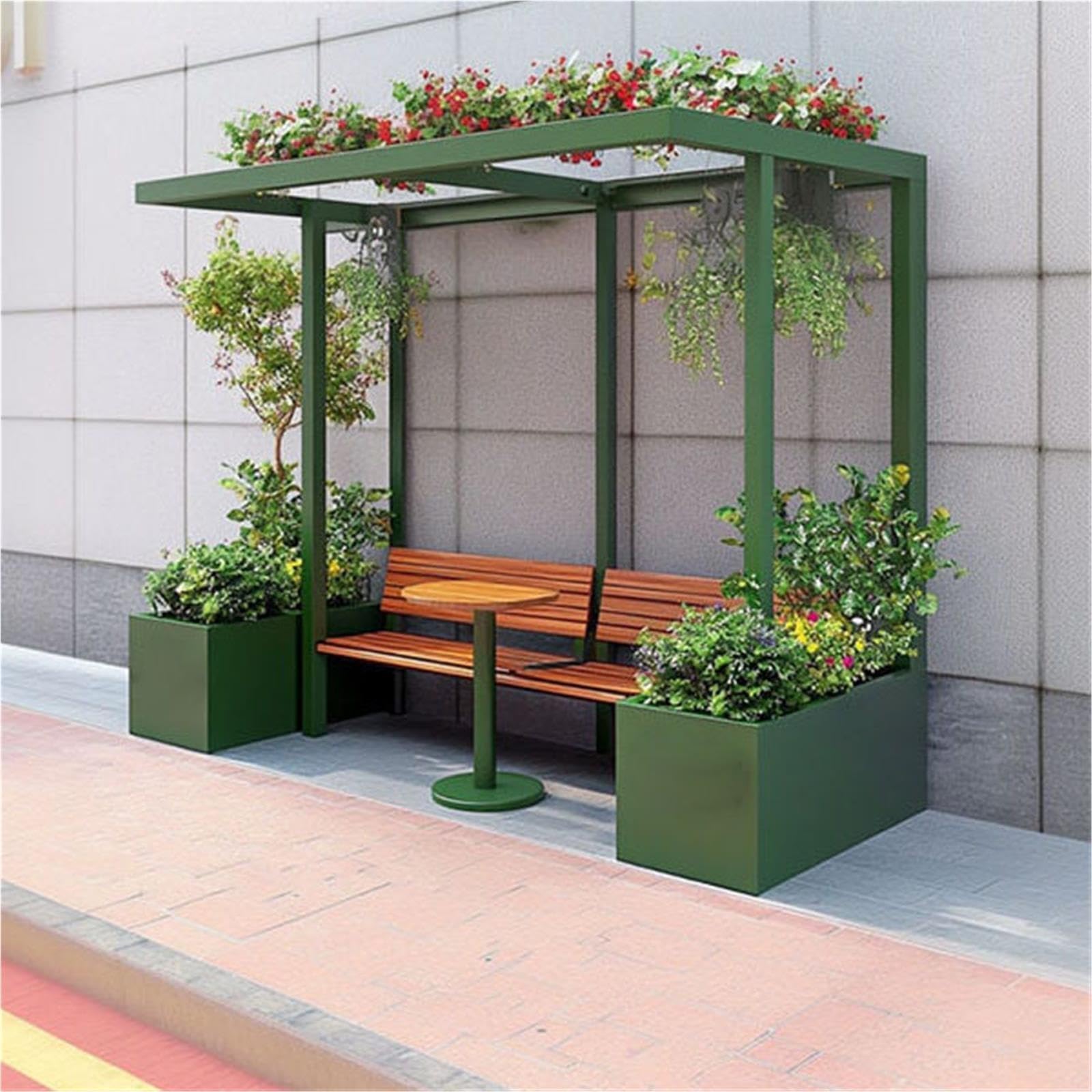 Parkpflanzbank Outdoor-Freizeit-Sitz-Blumenkasten-Kombination
