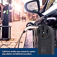 Vista 4 de NEMA 14-50R Receptacle 3-Pole 4-Wire Surface Mount Power Receptacle 250V 50A UL Listed, bekca Black (NEMA 14-50R)