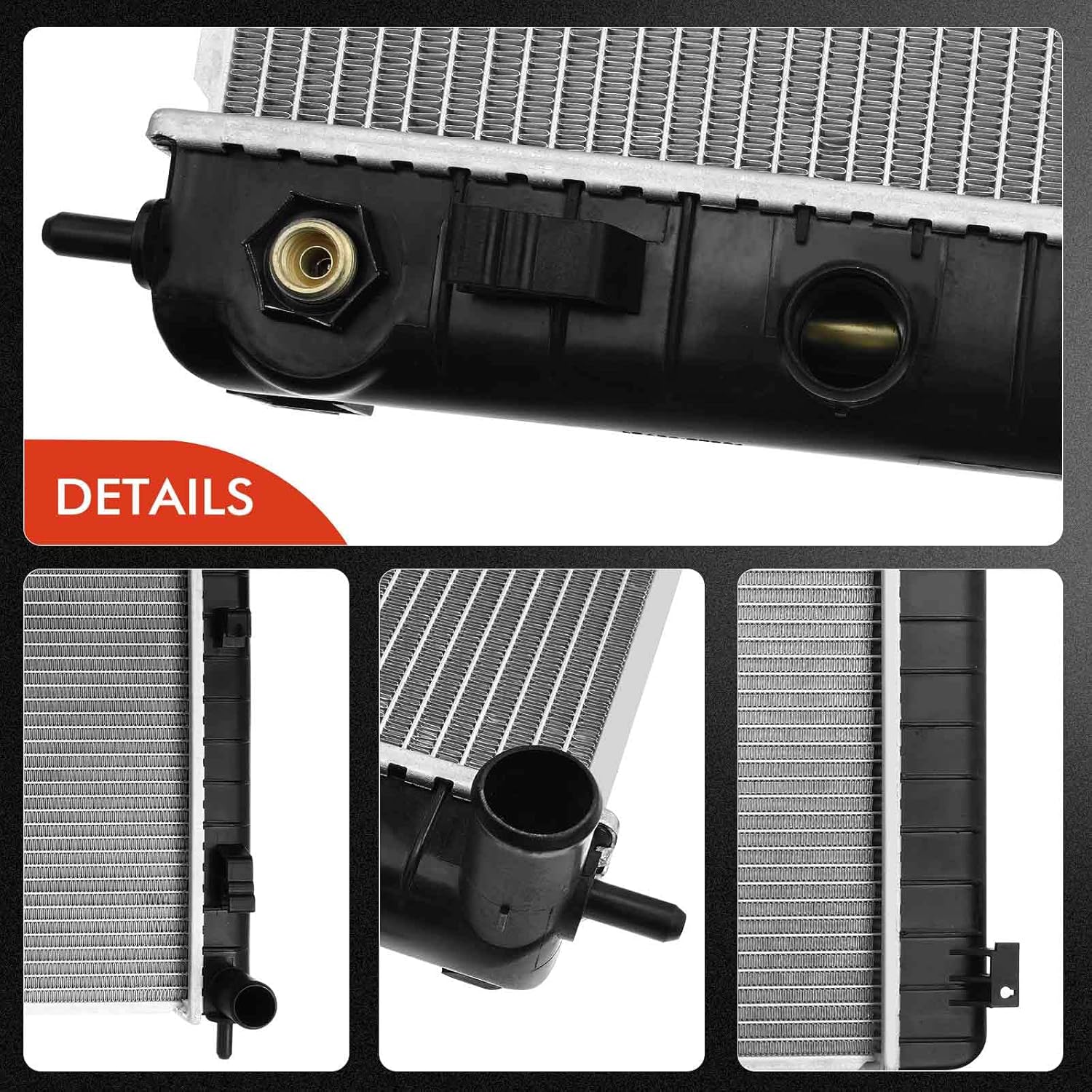 A-Premium Engine Coolant Radiator Assembly with Transmission Oil Cooler Compatible with Chevrolet Malibu 08-12 & Pontiac G6 06-10 & Saturn Aura 07-09, Automatic Transmission, Replace# 52495681