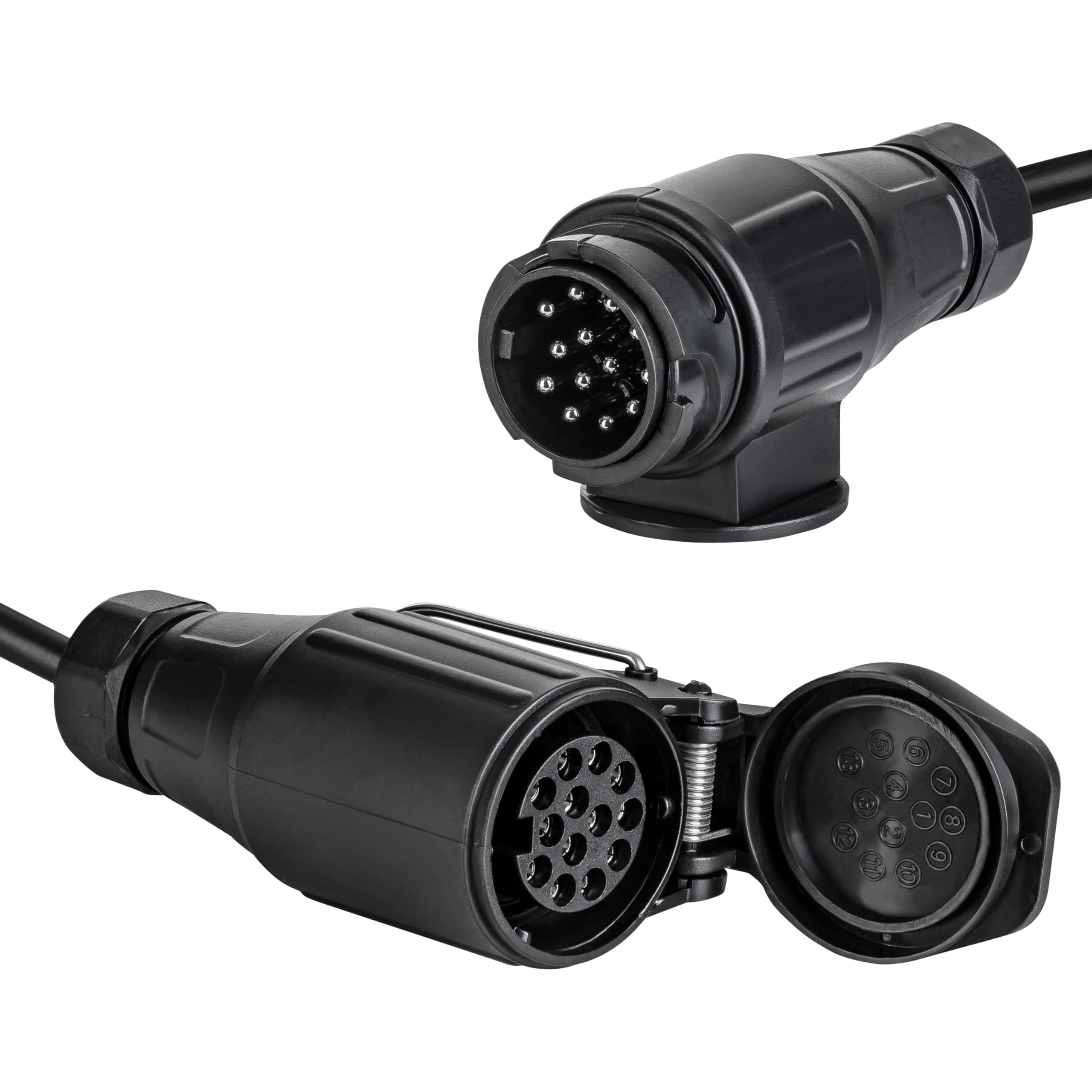 Fristom Steuergerät 13-poliges LED Vorschaltgerät für Anhängerbeleuchtung Wasserdichtes Aluminiumgehäuse LED-Lastwiderstand für fehlerfreie Funktion ECE R48 konform