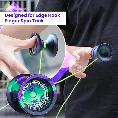 Miniatura 4 de MAGICYOYO V12 Finger Spin Yoyo Yo profesional sensible para niños y adultos, Yoyo sin respuesta para Yo Yo avanzado, profesional con 12 cuerdas y