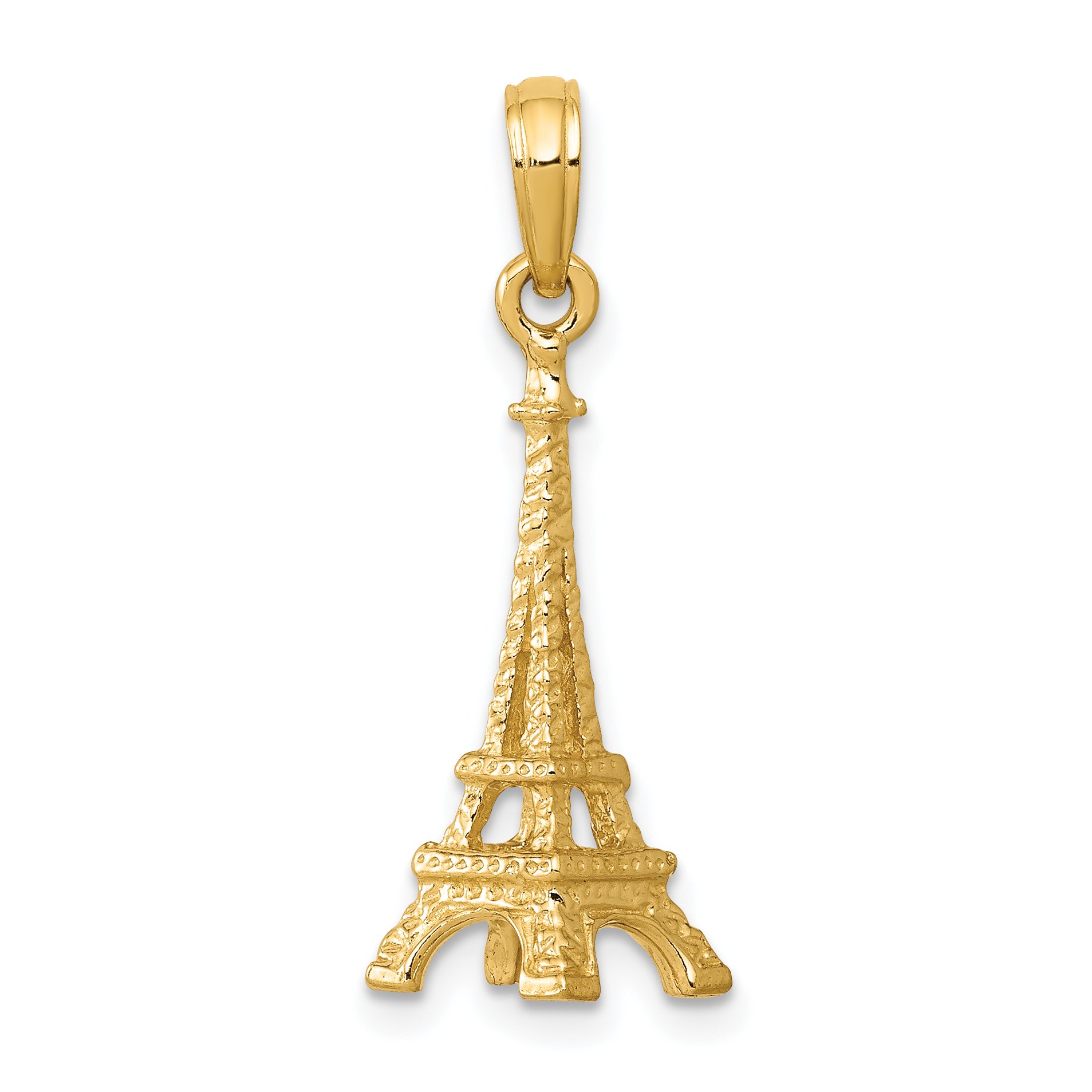 Charms Collection 14k Solid Polished 3-D Eiffel Tower Charm C2235