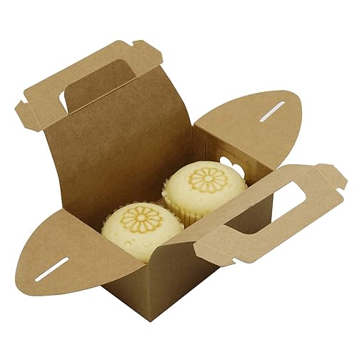 Miniatura 7 de YUPHOO Cajas de panadería pequeñas de mano con ventana paquete de 20 unidades de 55 x 35 pulgadas caja de regalo vacía para cumpleaños de niños