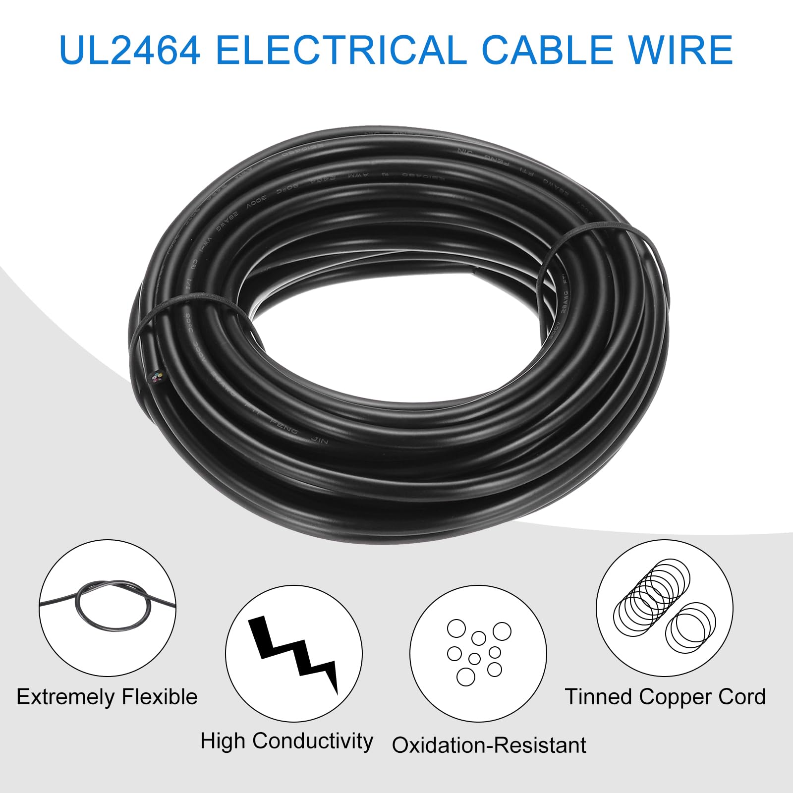 DMiotech 28 Gauge Wire Electrical Wire 5 Conductor - Image 3