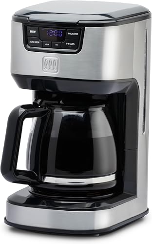 Toastmaster Cafetera de goteo digital de 12 tazas, acero inoxidable, TM-129CM