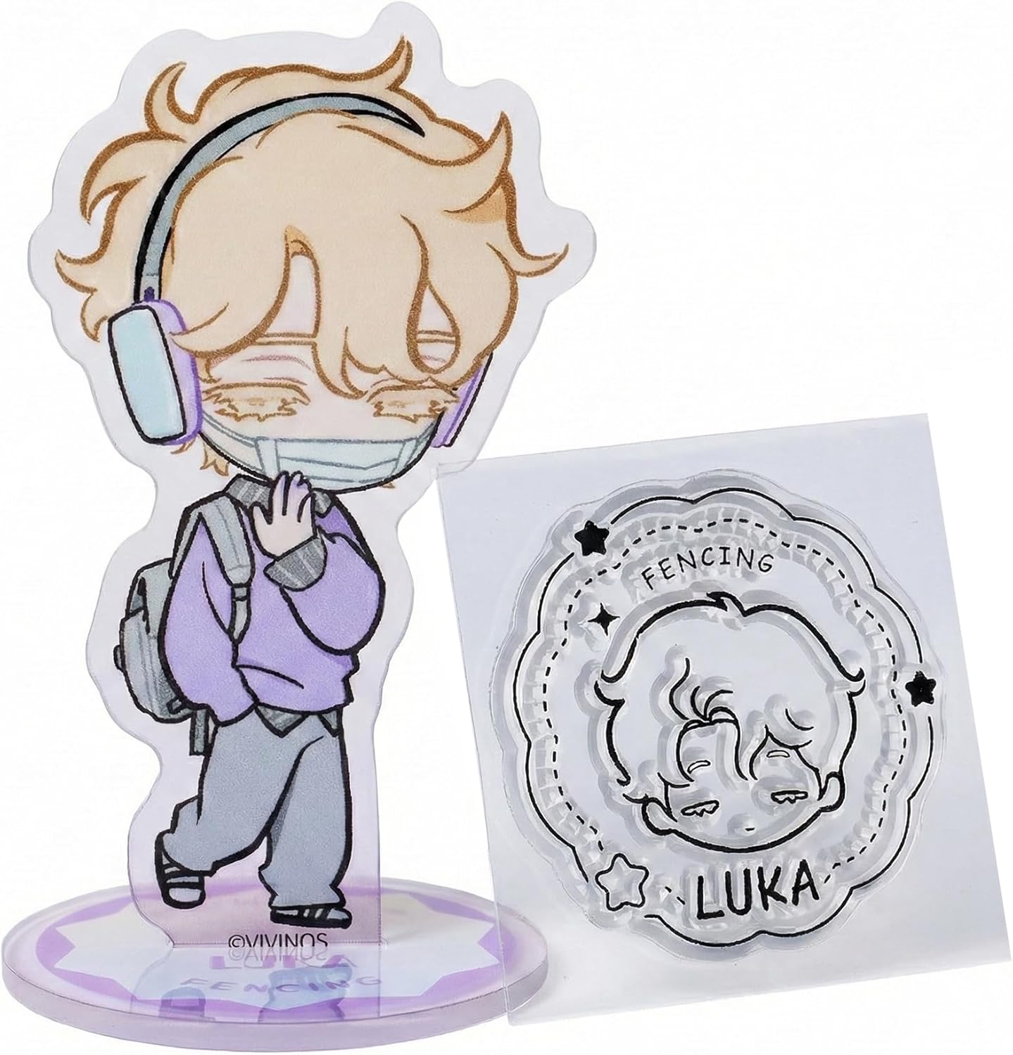 YJacuing Alien Stage Passion Love Series Acrylic Stand Stamp, Official ALNST 3rd Anniversary Collectible Anime Merch (Luka)