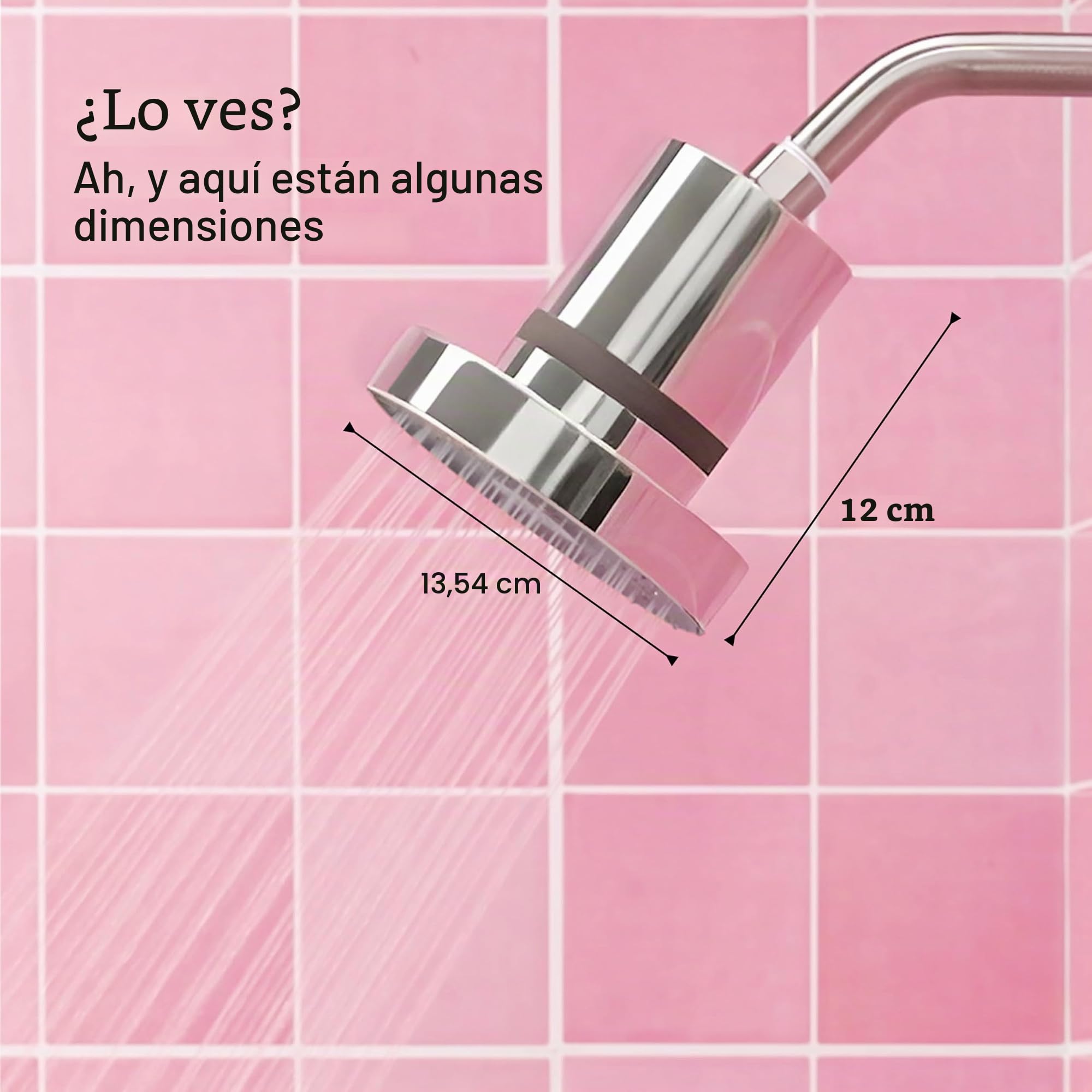 The Jolie - Cabezal de ducha filtrado con sistema de filtro de agua de ducha, cabezal de ducha de alta presión, accesorio para el cuidado del cabello y la piel para mejorar la belleza y la rutina de