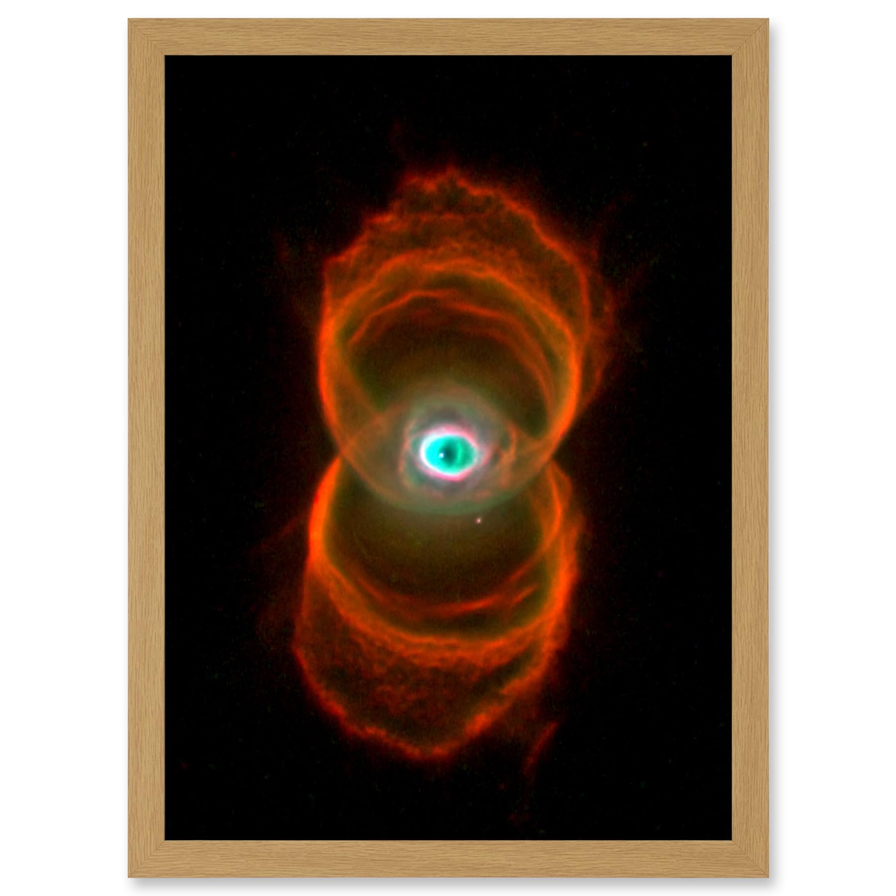 Artery8 Hubble Space Telescope Image Planetary Nebula Mycn18 Hourglass Pattern Of Stellar Matter Ejection Around A Dying Star Artwork Framed A3 Wall Art Print