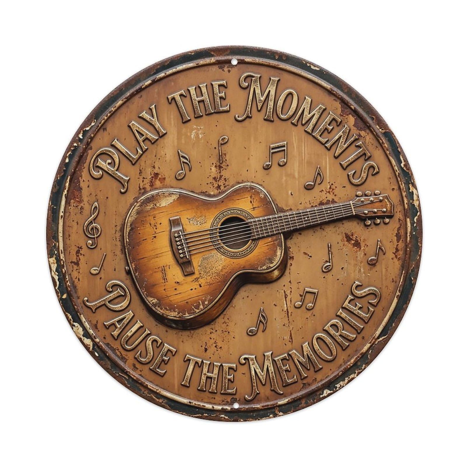Guitar Strings Harmony Bedroom Metal Tin Sign