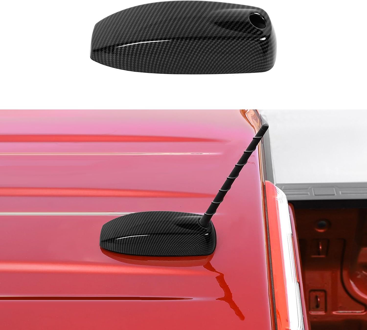 CheroCar Shark Fin Antenna Base Cover Roof Antenna Cover Trim Decoration Fit for 2023-2026 Chevrolet Colorado GMC Canyon Exterior Accessories,Black