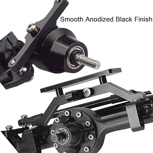 Miniatura 15 de AMK Aleación de aluminio CNC eje trasero completo para 1/10 RC Crawler RC4WD Ge-Lande II TF2 D110 Yo-ta II Ejes (negro) Eje trasero,Eje