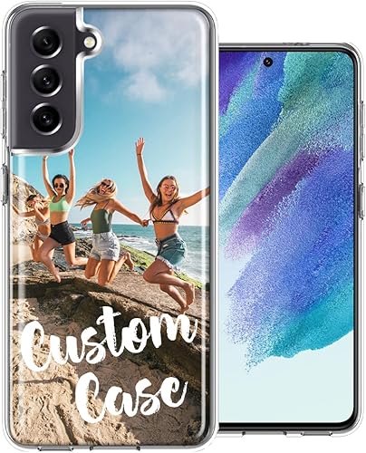 MUNDAZE Funda personalizada con foto para Samsung Galaxy S21 FE (Fan Edition) 5G, diseña tu propia funda personalizada perfecta