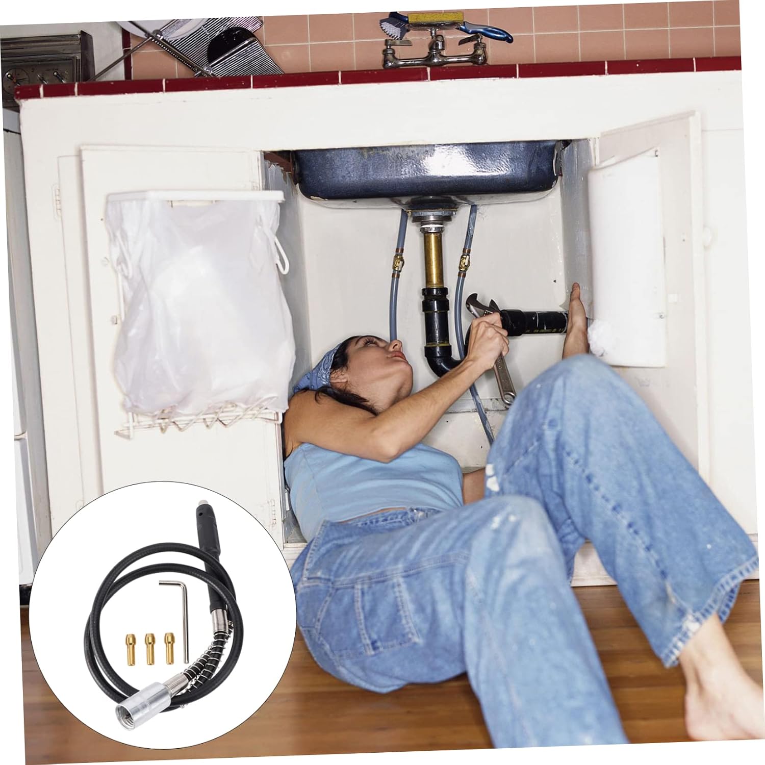 Versatile Electric Grinding Accessories Kit Chuck Shaft Handle Chuck Electric Drive Shaft