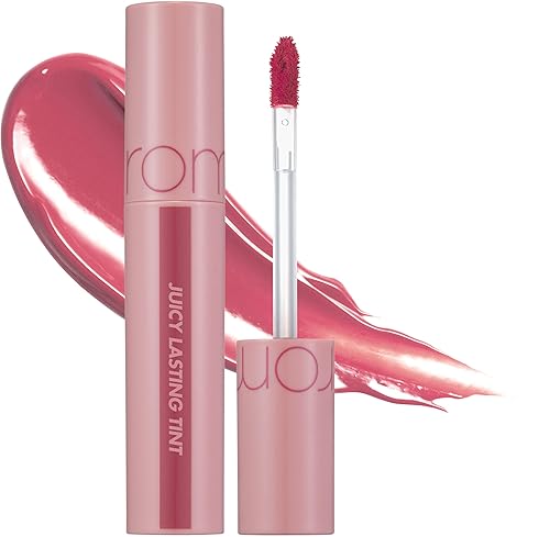 rom&nd Juicy Lasting Tint 25 Bare Grape - Tinte de color vivo, acabado brillante, de larga duración, MLBB, hidratante, altamente pigmentado,