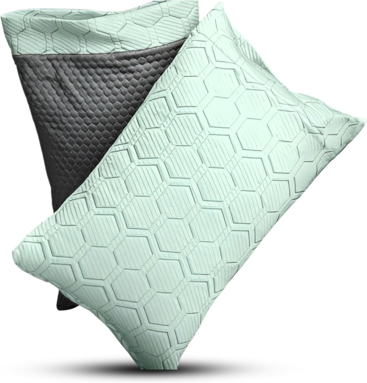 Hilu Cooling Pillowcases for Hot Sleepers – Soft Breathable Pillow Covers for Night Sweats, Temperature Regulating & Moisture Wicking Fabric, Reversible Double Sided | Blue (19 x 24 in) Pack of 2