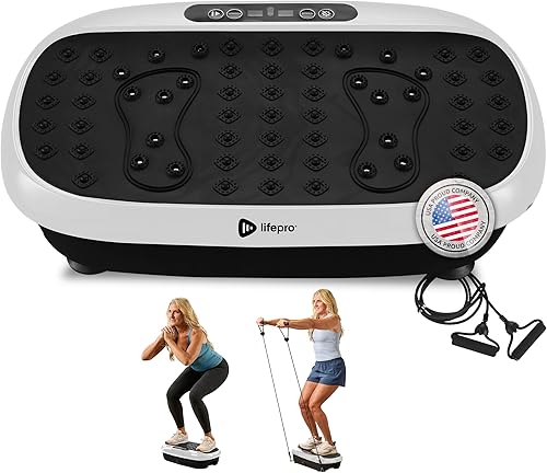 Miniatura 46 de Lifepro Vibration Plate Exercise Machine with Magnetic Acupoints - Full Body Vibration Platform for Beginners and Recovery - Ideal Lymphatic Negro