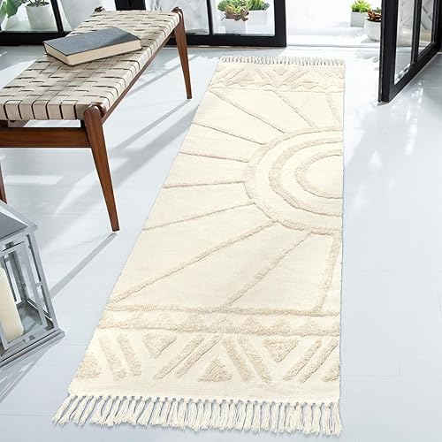 Miniatura 7 de OJIA Alfombra bohemia para pasillo de cocina, 2.6 x 8 pies, lavable a máquina, alfombra larga tejida de algodón para interiores y exteriores, para