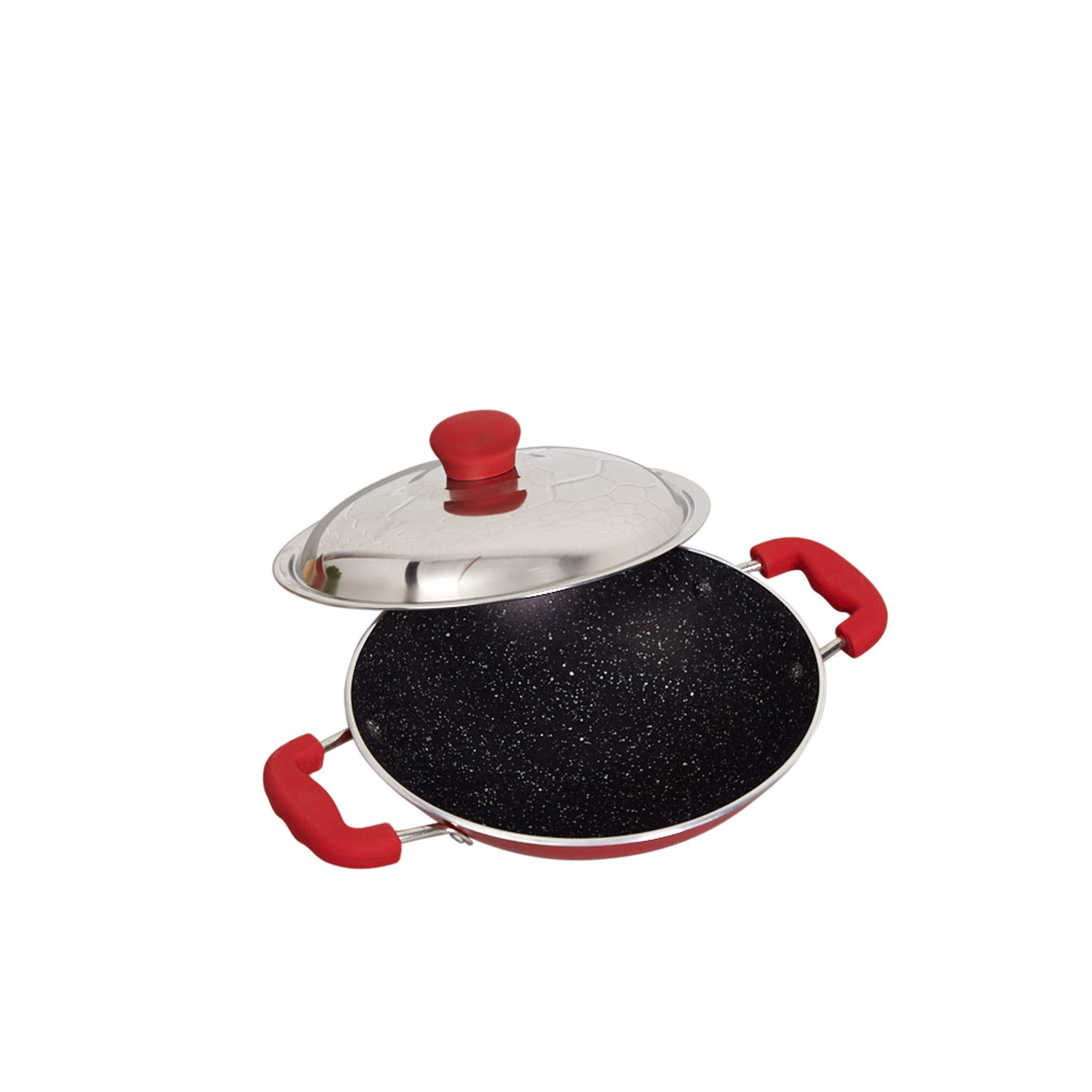 Home Centre Magnus Aluminum Appachetty with Lid - Red