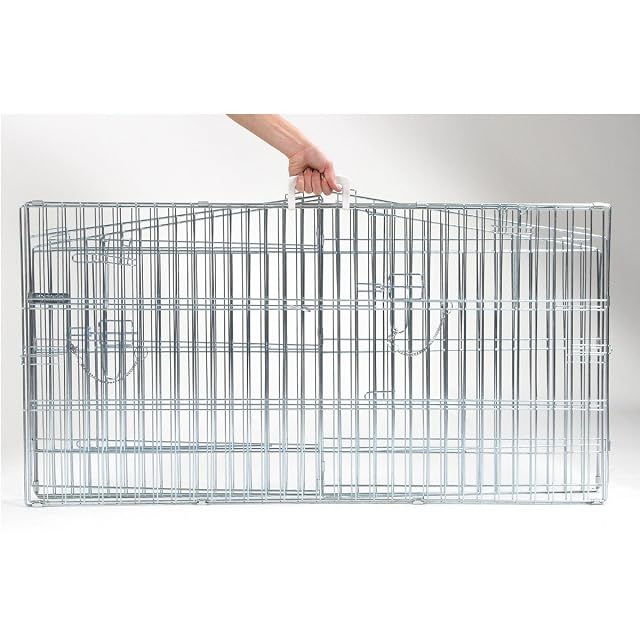 Foto 5 de 7 de Kerbl Pet Recinto Exterior, 115 x 115 x 60 cm, con protección Solar, Duradero, galvanizado