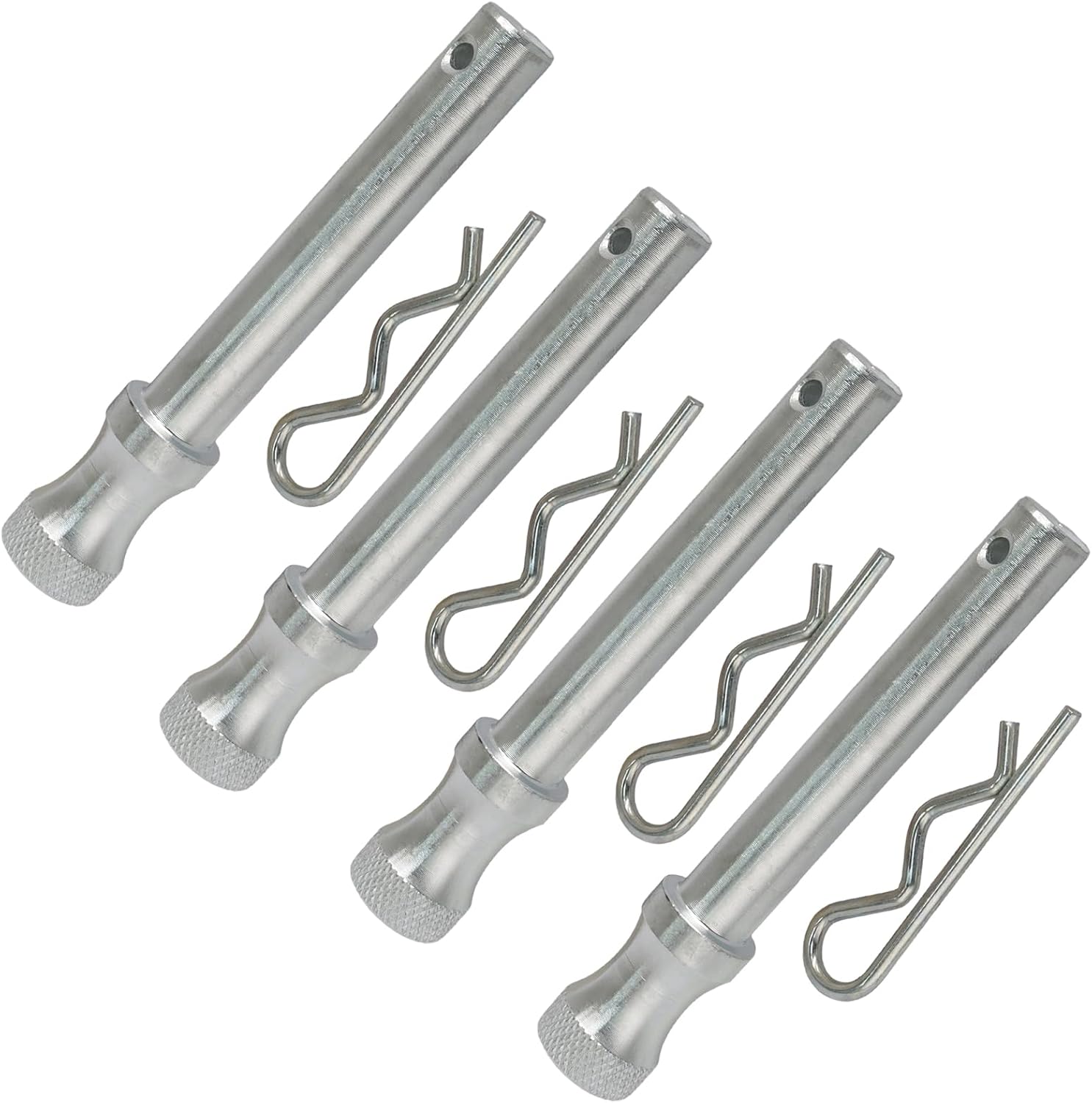4 Pack Trailer Hitch Pin 5/8 Inch, Heavy Duty Tow Hitch Pin with Safety Clips, Made of Carbon Steel, Fits 2 or 2-1/2 Inch Receiver, Suitable for Trailer Tow Truck