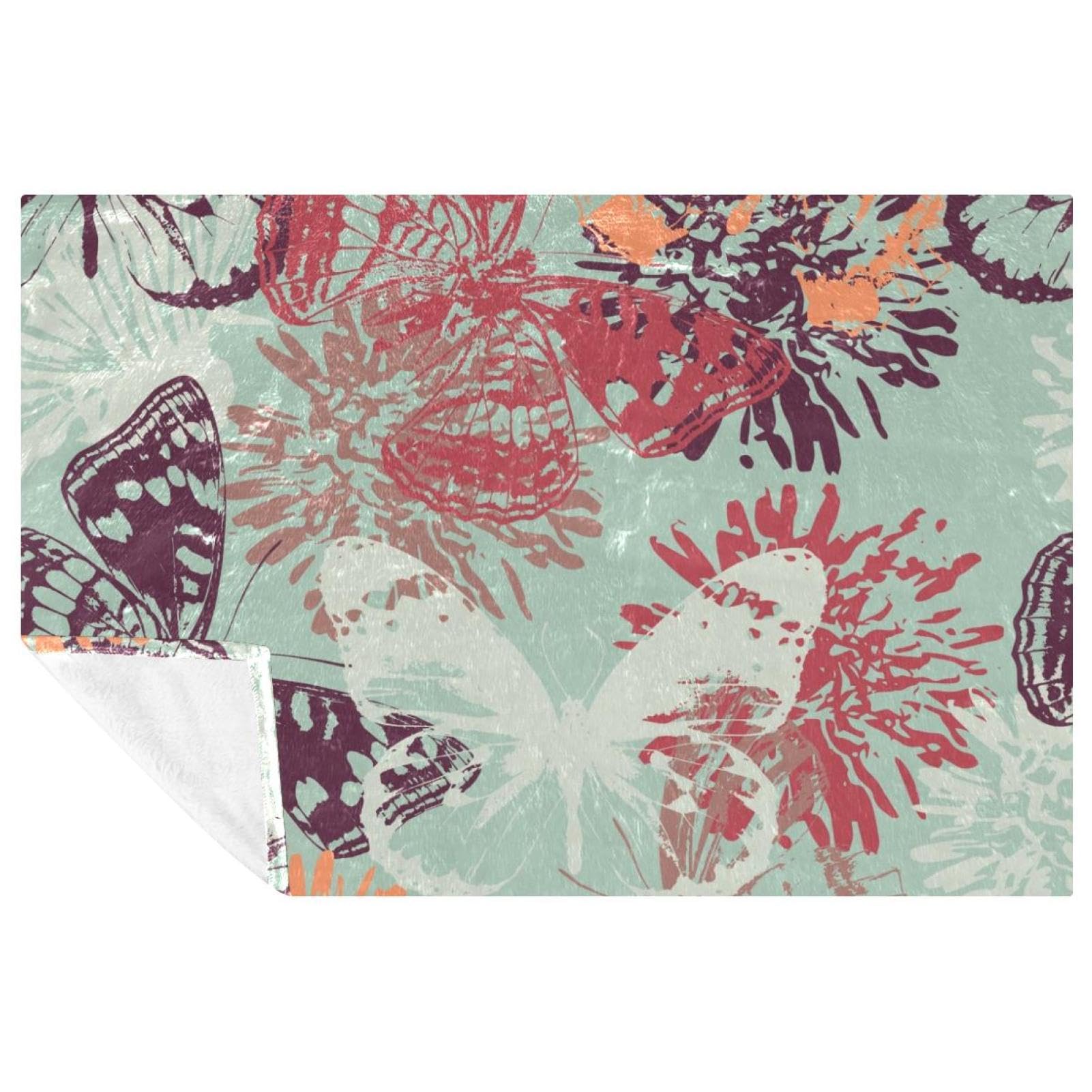 Plaid imprimé tropical chaud et confortable finitions premium