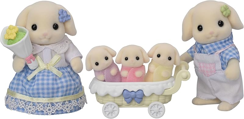 Sylvanian Families 5735 Collectible Flora Rabbit Family for Ages 3+