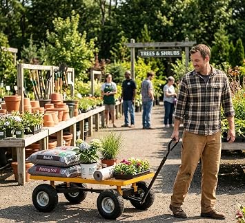 FarmTek Monster Cart Heavy-Duty Utility Flatbed 1500 lb Capacity