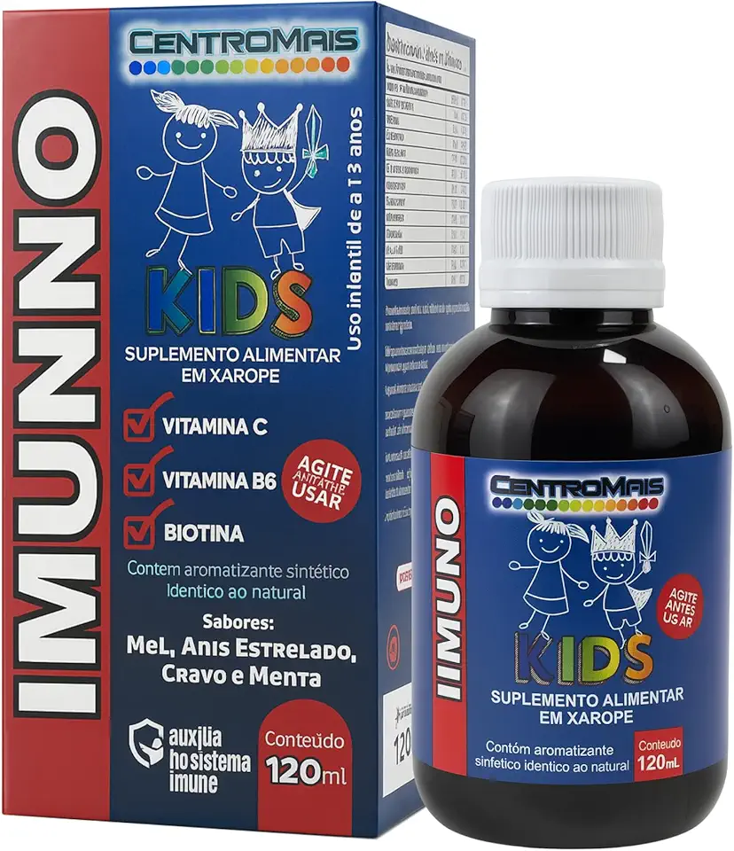 Imunno Kids Xarope 120ml Suporte à Imunidade Infantil