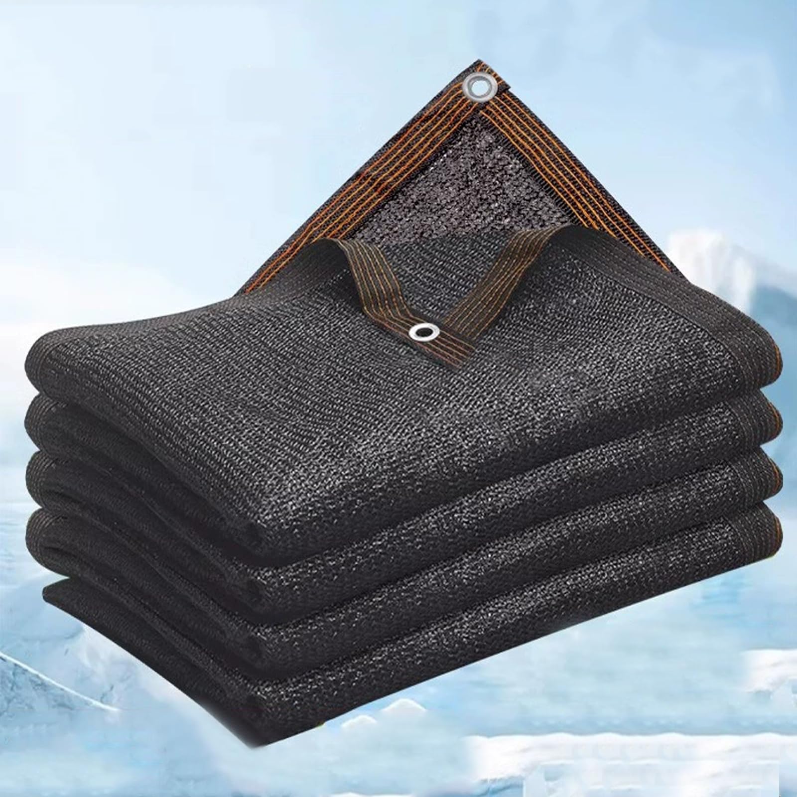 Voile d'ombrage imperméable Recle E Cloth 7x8m noir bâche de jardin