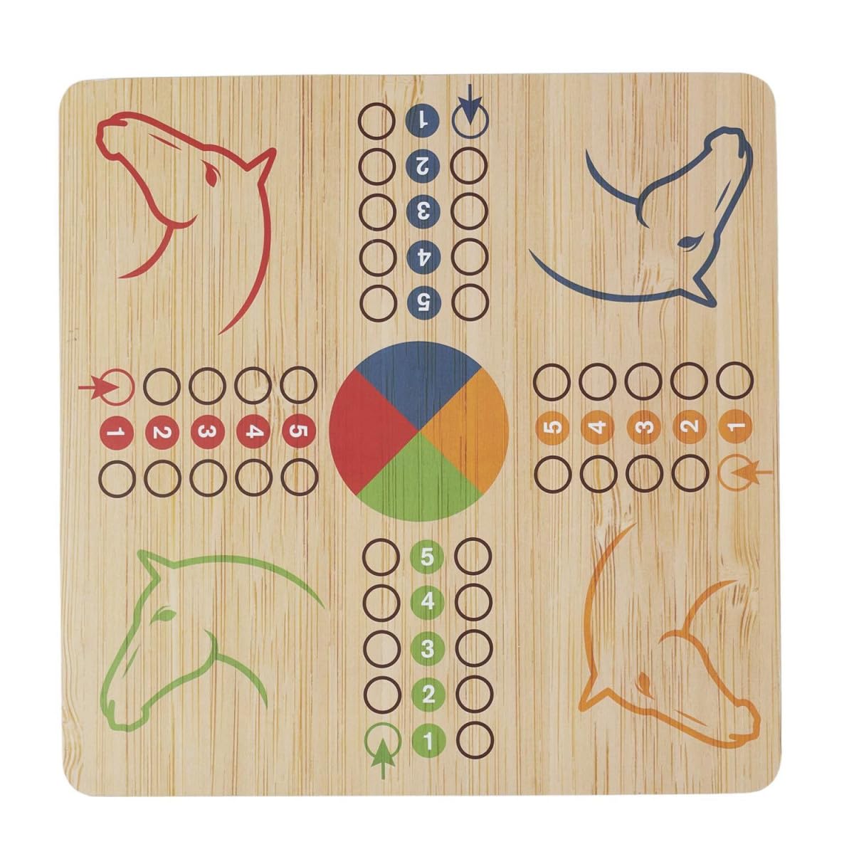 Coffret Jeu de Société 10 en 1 "Wooden 32cm Naturel