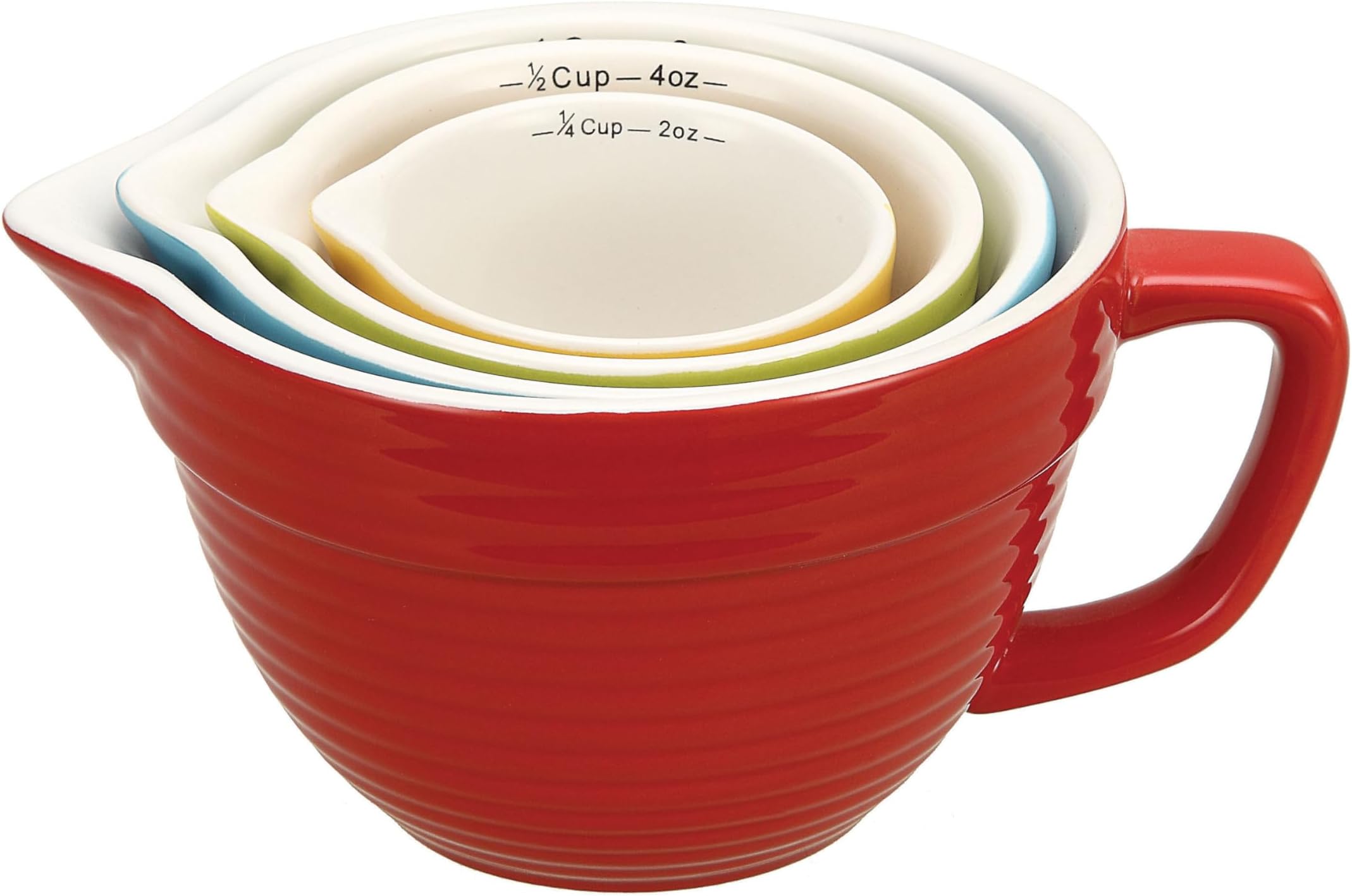 Creative Co-Op Bowl Shaped Measuring Cups (Set of 4 Sizes)