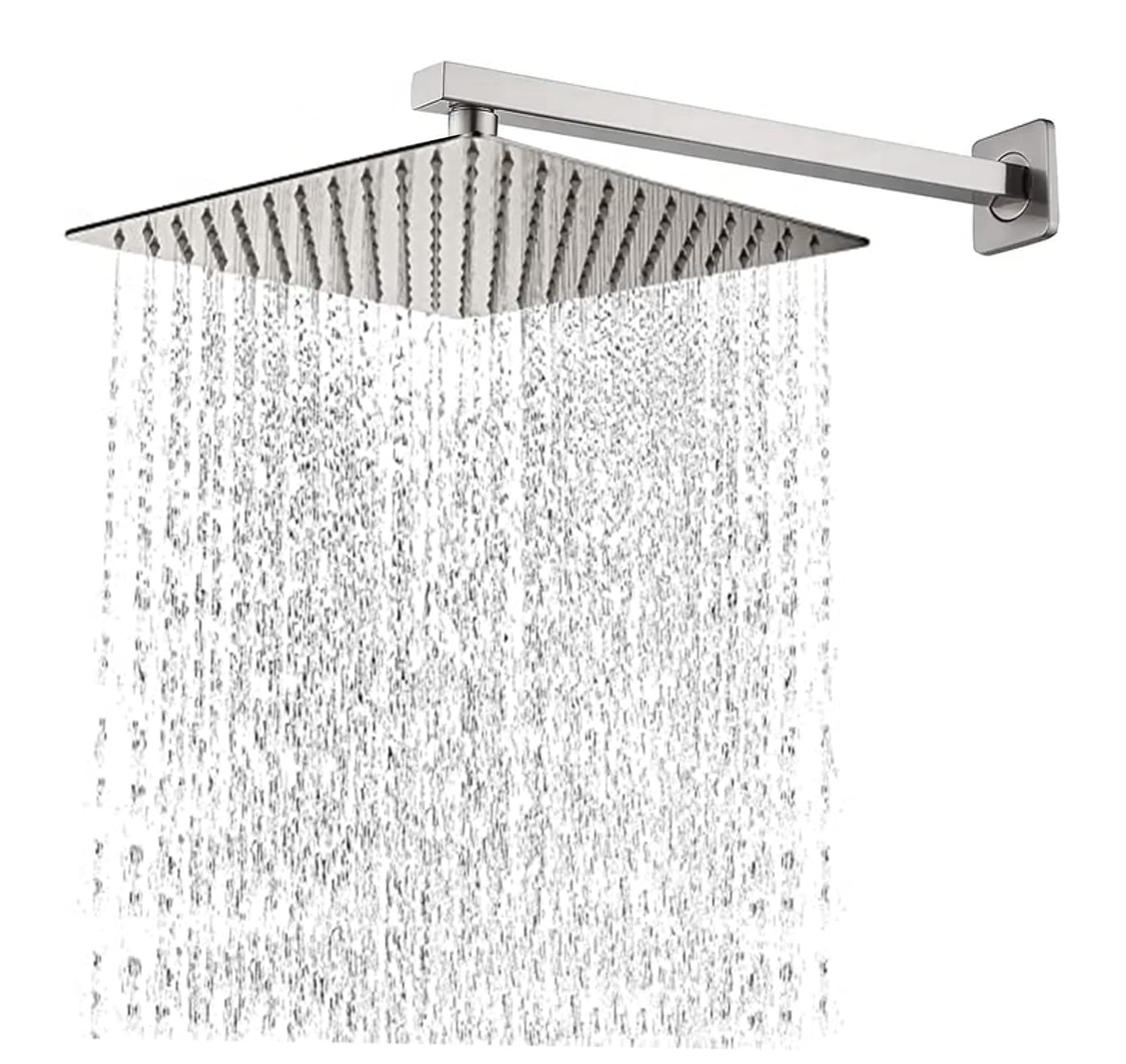 JAGGER JAG291 Ultra Slim Rain Shower with Shower Arm, Stainless Steel 304 Shower Head & Shower Rod, Lauxury Bathroom Celing Shower (SILVER [ CHROME FINISH ], 8 X 8 INCH [ HEAD ], 15 INCH [ ARM ]) (B0DD5K1W7T) Amazon Price History, Amazon Price Tracker