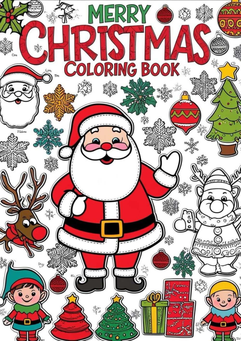 Christmas Coloring Book for Kids – Over 30 Fun & Festive Holiday Designs for Boys and Girls – Perfect Stocking Stuffer, Gift Idea, and Christmas Activity Book for Children Ages 4-8