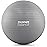 Core Balance Exercise Ball for Workouts, Anti-Burst and Slip Resistant, Swiss Yoga Ball for Pregnancy, Stability, Fitness and Physical Therapy, 4 Sizes, with Pump (22 / 55cm Grey)