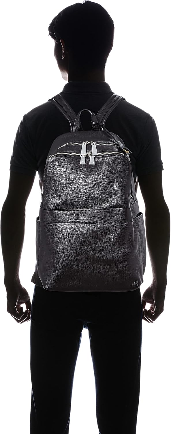 Aniari Backpack, Shrunken Leather, Black
