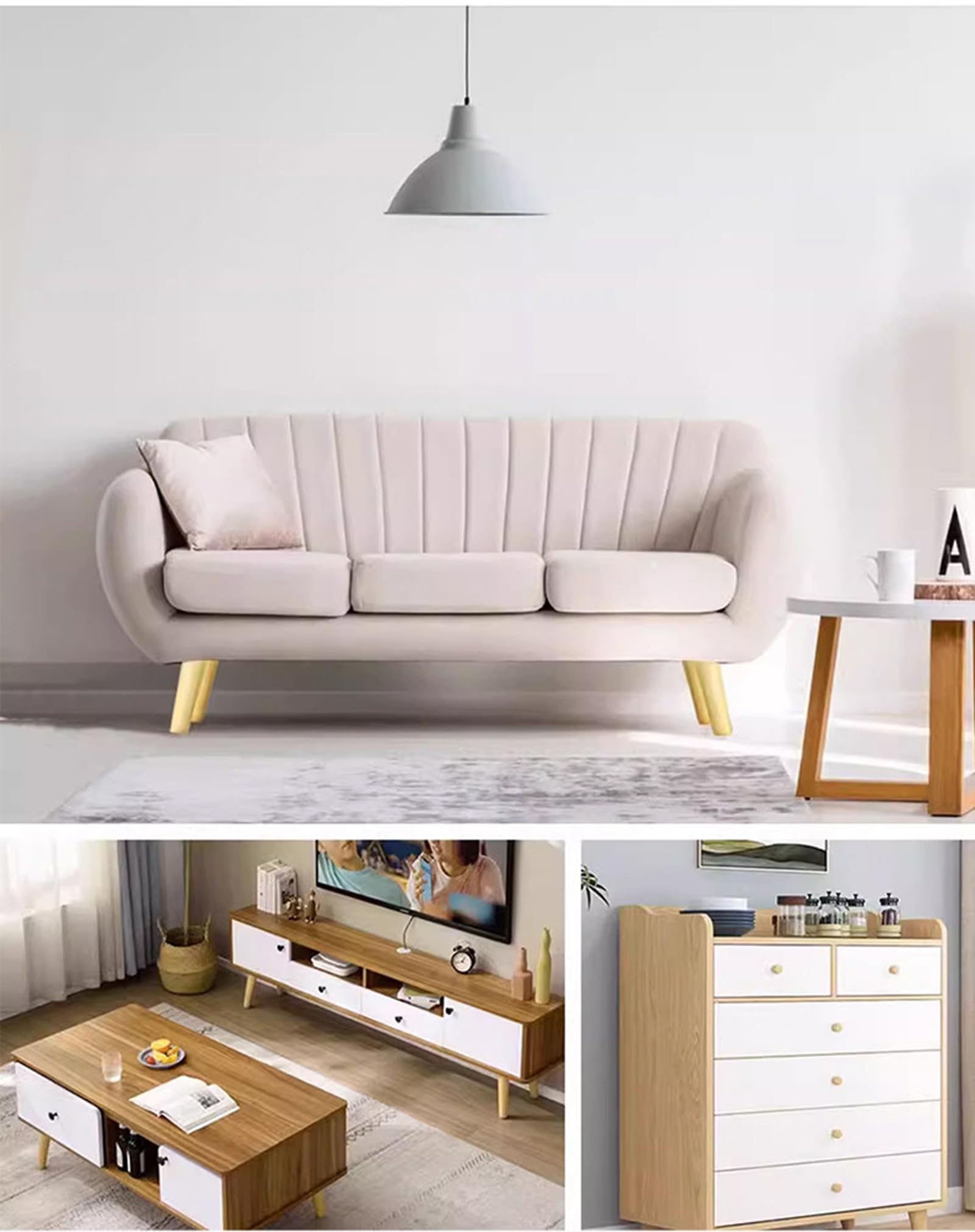 Set Da 4 Piedini Conici Rotondi In Legno Massivo Grezzo Piedi Di Ricambio Naturali Per Divano Cassettiera Tavolino E Ristrutturazione Mobili Fai Da Te,20cm/7.9in