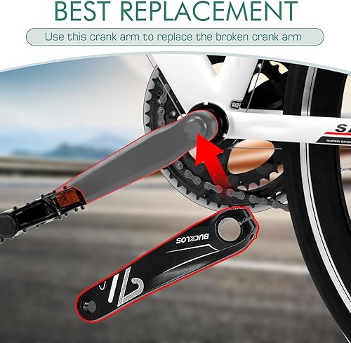 Vista 9 de BUCKLOS Ebike Bicicleta de montaña cuadrada/diamante/brazo hueco de manivela -152MM/170MM/175MM MTB de aluminio para bicicleta eléctrica/bicicleta