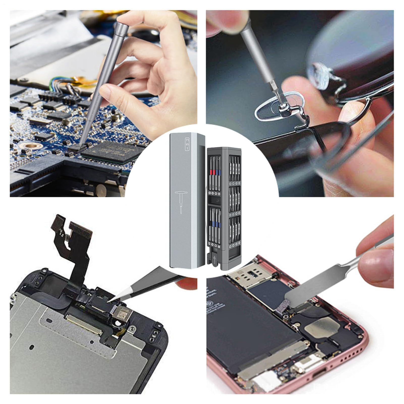 Juego de Destornilladores Magnéticos Kit de Herramientas de Reparación 71 | Kit De Destornilladores Para El Hogar Para Electrónica Hogar Industria Teléfono Ordenador Reloj Portátil