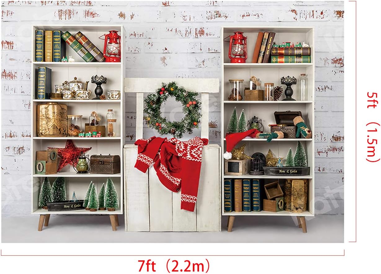 Exсluѕіvе Dіѕсоunt 50% Prісе Kate 7x5ft Christmas Portrait Photography Backdrop Christmas Tree Portrait Background Photo Studio Props