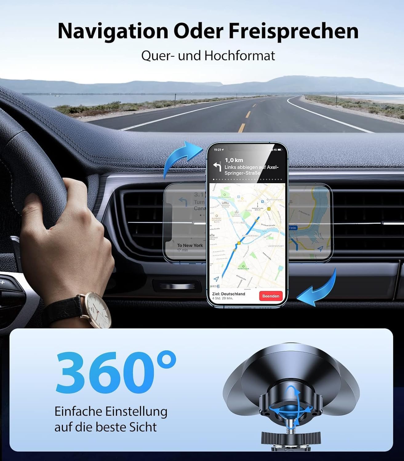 VICSEED Handyhalterung Auto Magnet Lüftung für Magsafe Autohalterung [Starker Magnet mit 20 xN55] Magnetische KFZ Handy Halterung Kompatibel für iPhone 17 16 15 14 13 12 Pro Max Samsung S25 Ultra usw