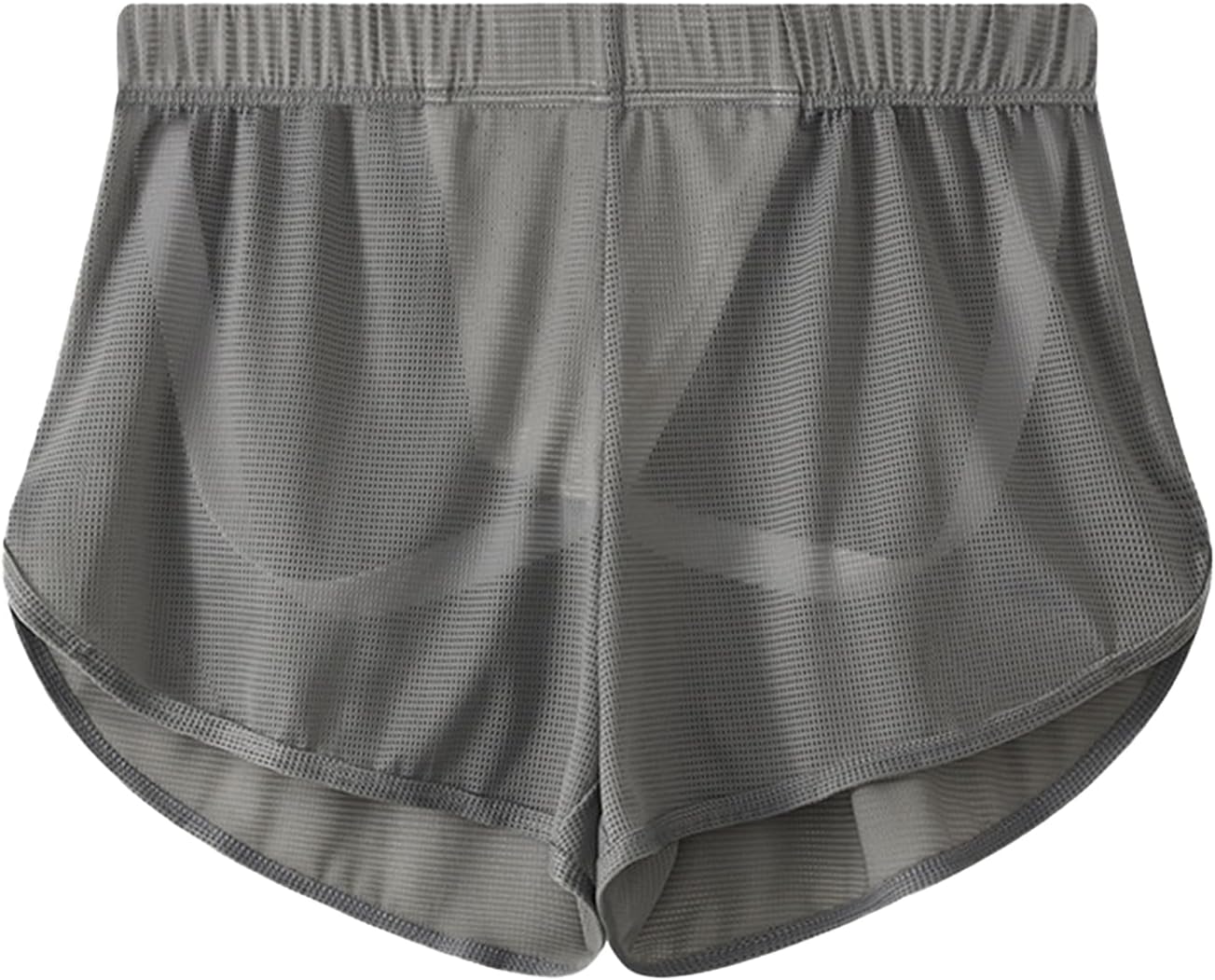 Mens Mesh Pajama Bottoms Sexy Jockstrap Boxer Shorts See Through Boxers with Pouch